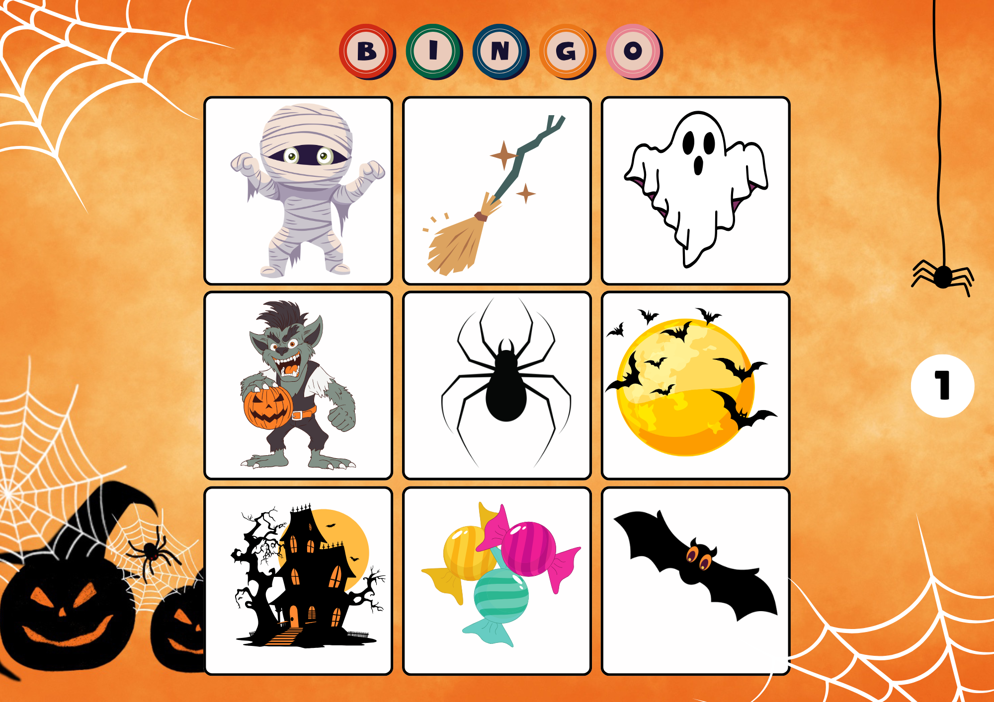 Anglais CP / CE1 / CE2 — Bingo-Halloween